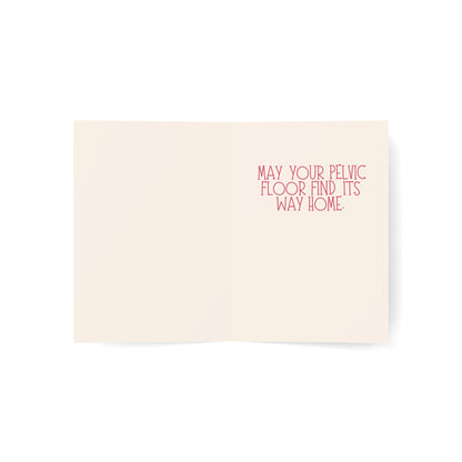 Congrats on the baby! | May your pelvic floor find its way home | humorous baby card