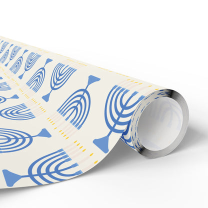 Hanukkah Menorah Wrapping Paper