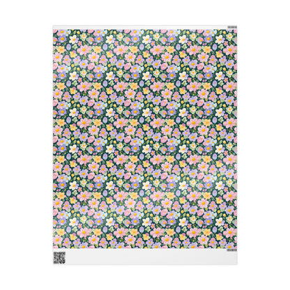 Vibrant Pastel Floral Wrapping Paper