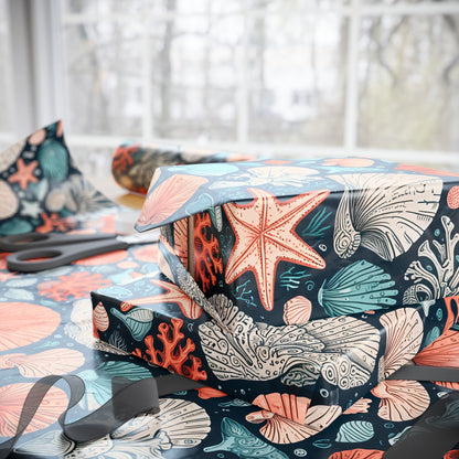 Beach and Ocean Seashells Gift Wrapping Papers