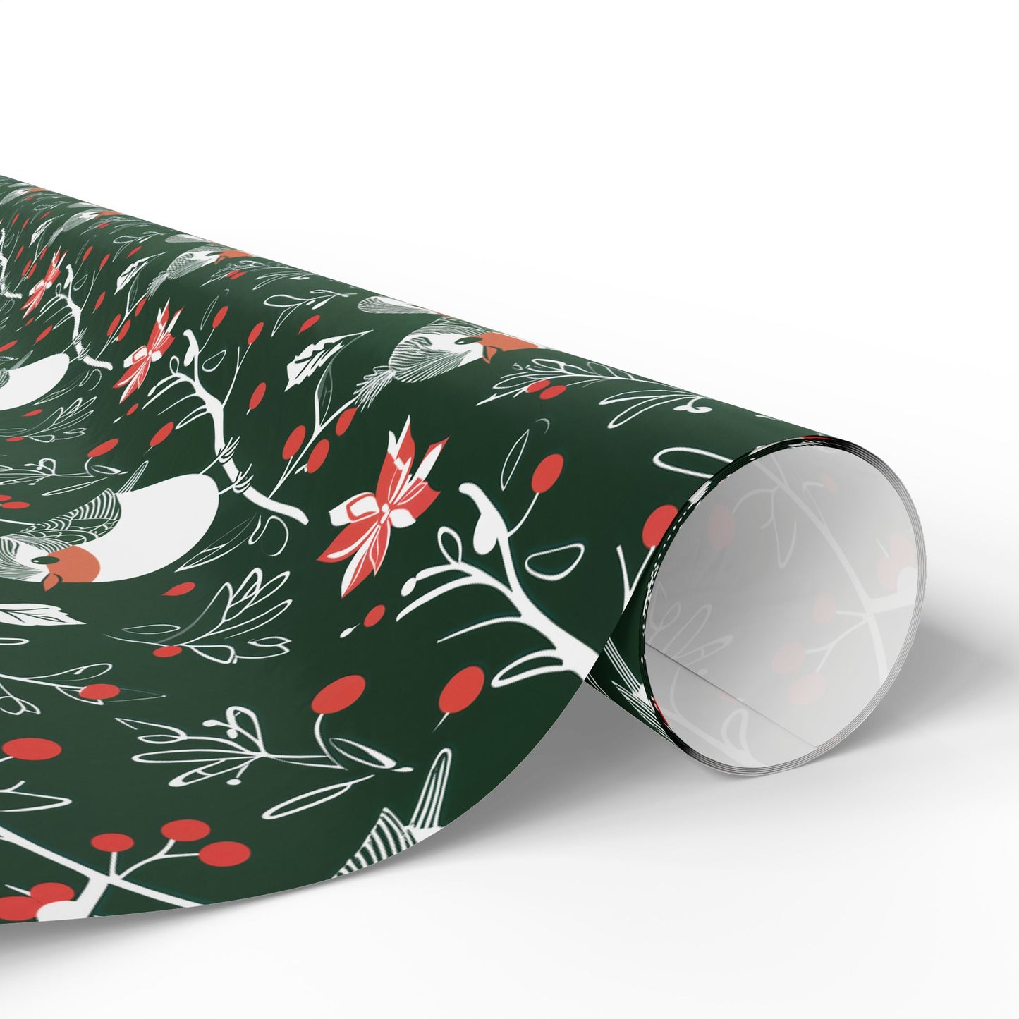 Chirp & Cheer – Festive Birds & Berries Christmas Wrapping Paper