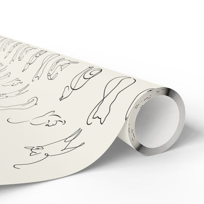 Elegant Minimalist Cat Wrapping Paper