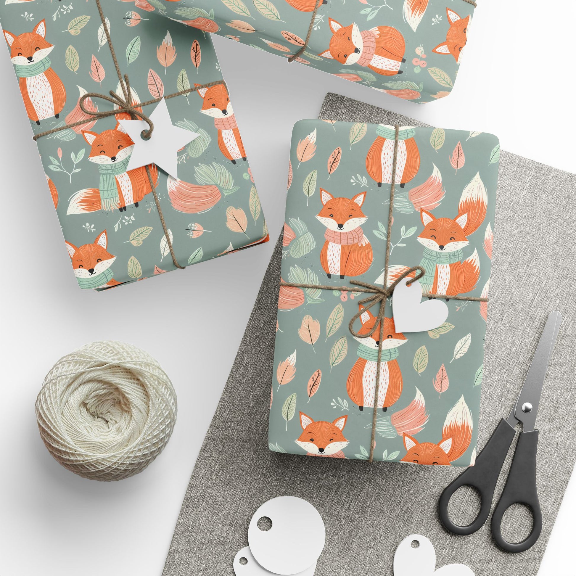 Foxy Frost – Cozy Winter Forest Wrapping Paper