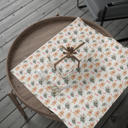 Bow - Tied & Baked – Gingerbread Glam Wrapping Paper