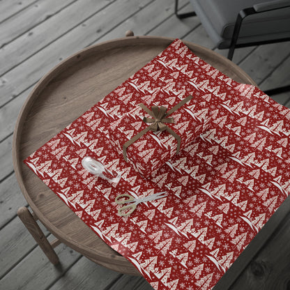 Nordic Noel – Red & White Forest Wrapping Paper