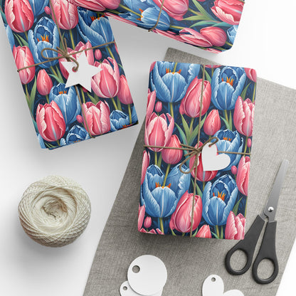 Vibrant Tulip Floral Wrapping Paper