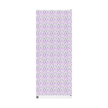 Purple Floral Gift Wrap Rolls