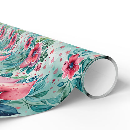 Blue & Pink Floral Gift Wrap