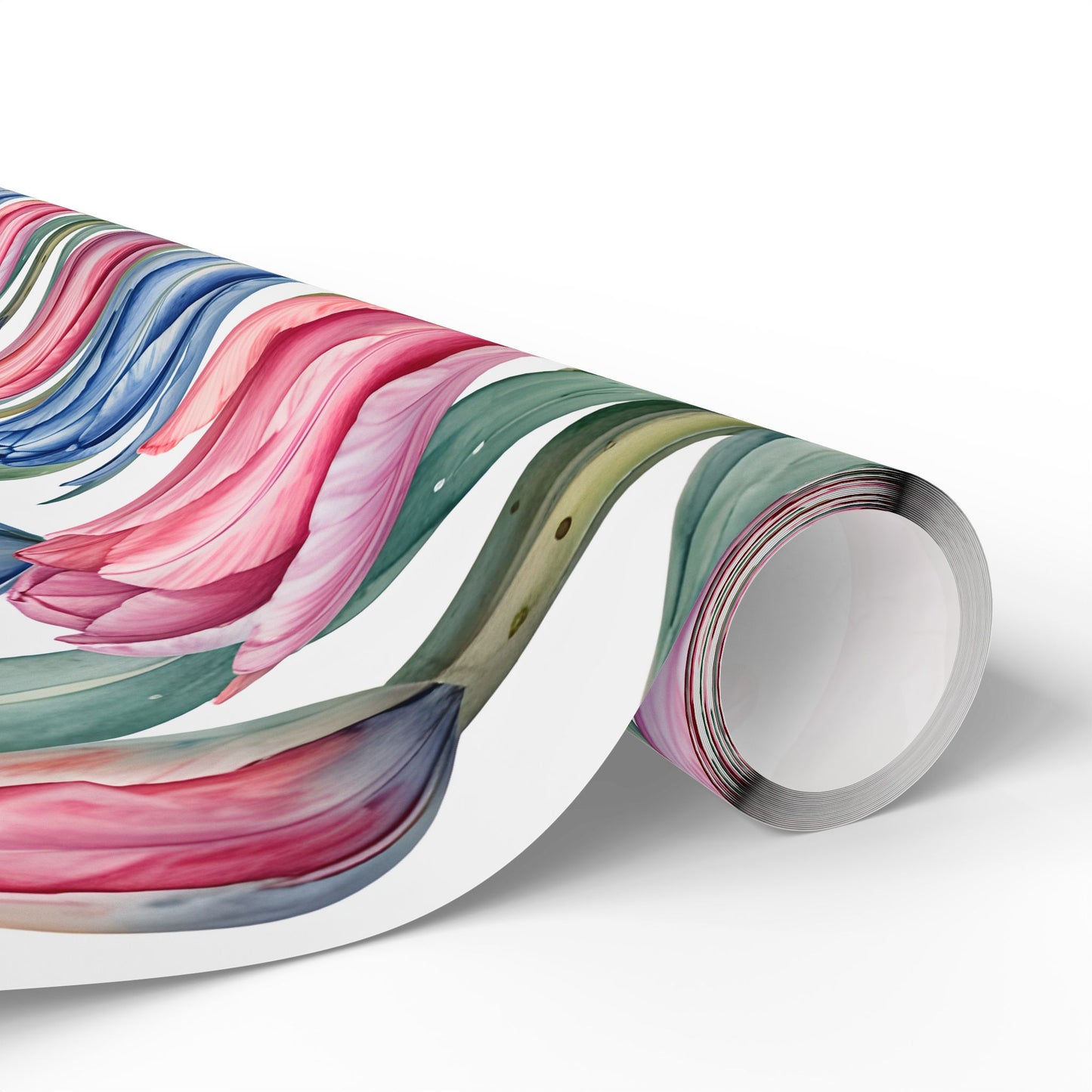 Tulips Pink Blue Gift Wrap