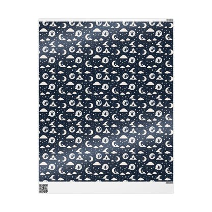 Wrapping Paper - Midnight Pines and Stars Wrapping Paper