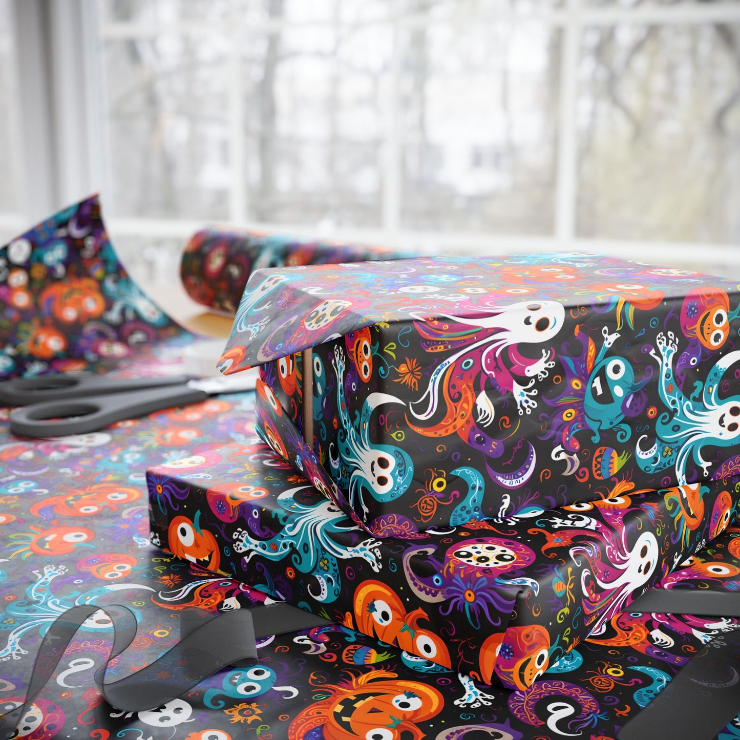 Vibrant Halloween Wrapping Paper