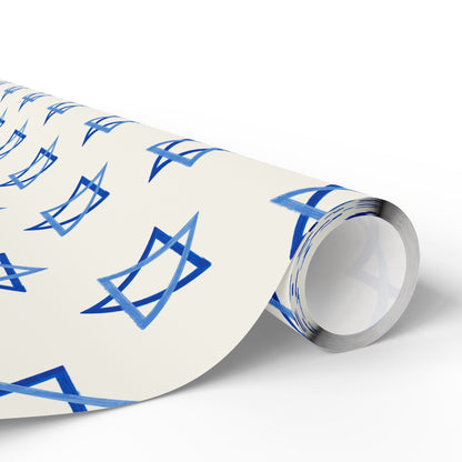 Blue Star of David Wrapping Paper
