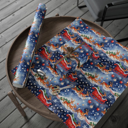 Santas Sleigh Gift Paper