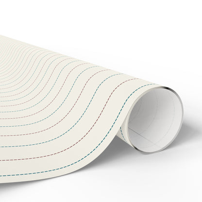 Elegant Stripe Wrapping Paper (cream, red, blue)