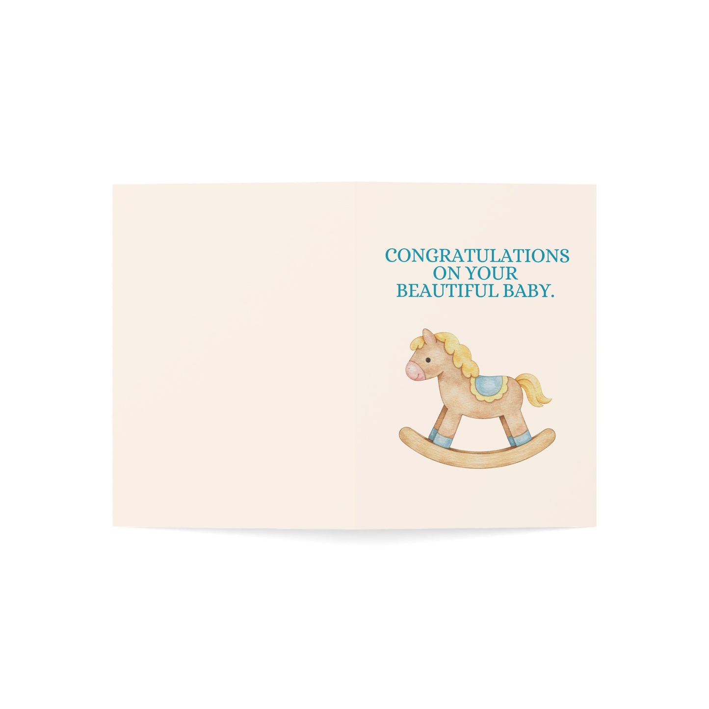 Congratulations on your beautiful baby | hope sitting down isn't too exciting | Greeting Card