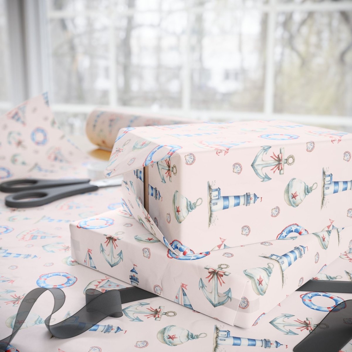 Whimsical Nautical Wrapping Paper