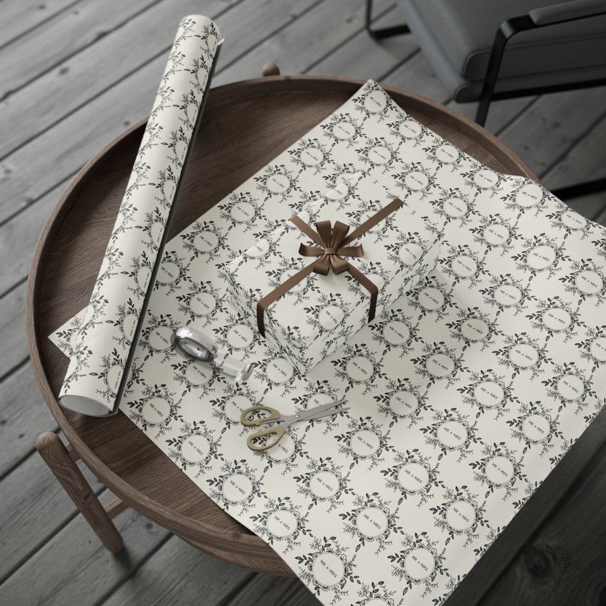 Mr. & Mrs. Black and White Wrapping Papers