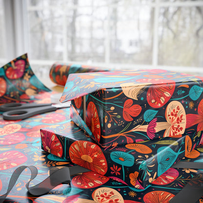 Retro Mushroom Motif Gift Wrap