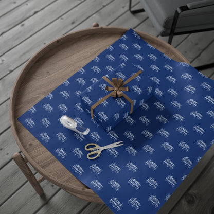 Elegant Blue Happy Passover Wrapping Paper
