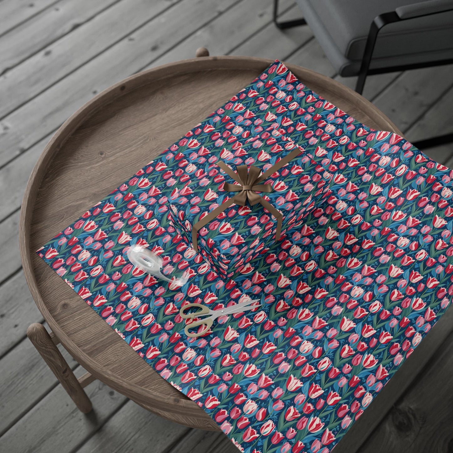 Vibrant Tulip Floral Wrapping Paper