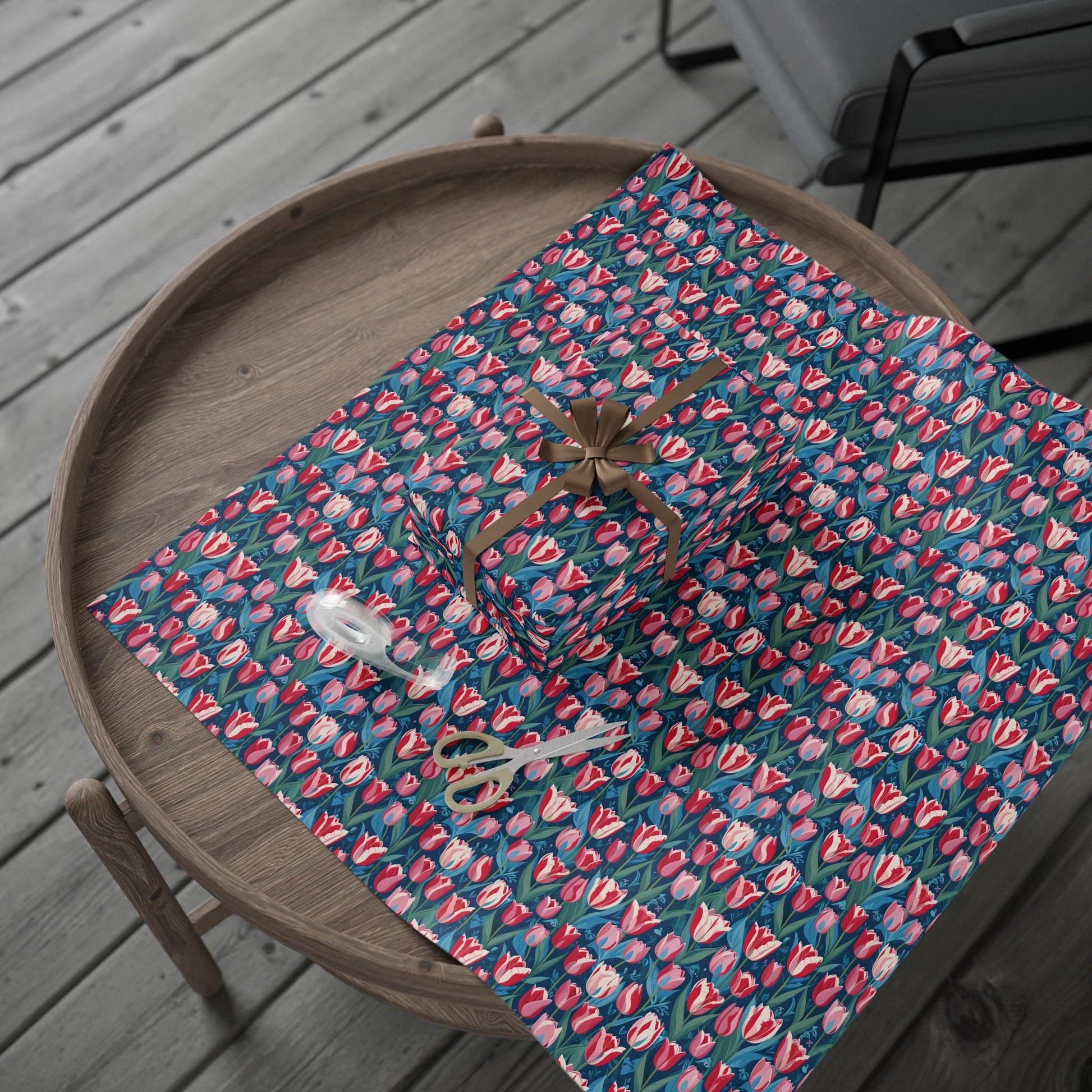 Vibrant Tulip Floral Wrapping Paper