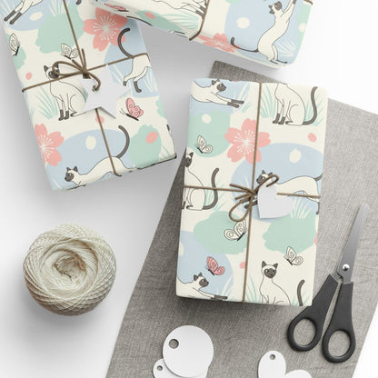Purrfectly Poised – Siamese Cat Wrapping Paper