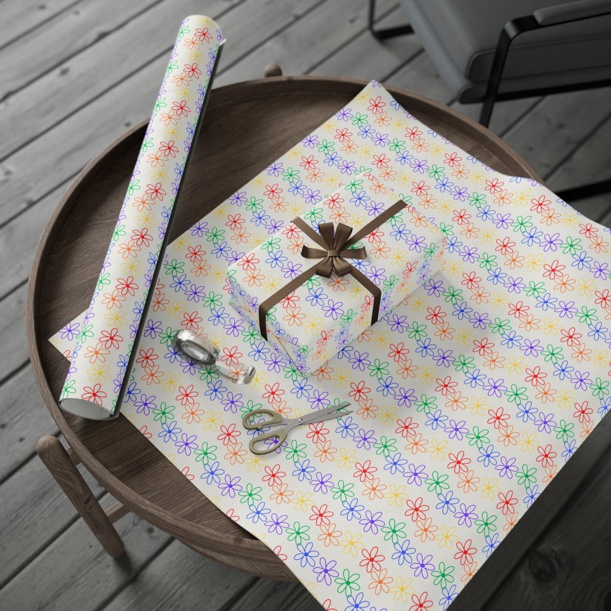 Colorful Floral Wrapping Paper