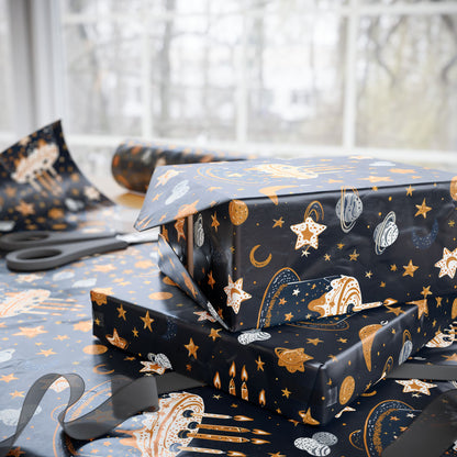 Celestial Birthday Wrapping Paper