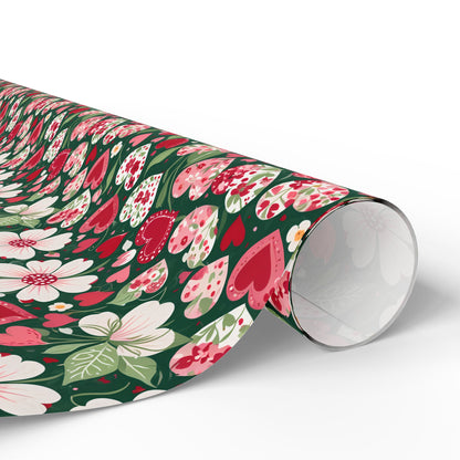 Flora & Heart Wrapping Paper,