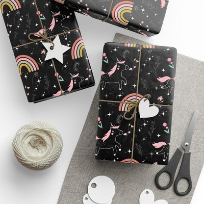 Black Unicorn Rainbow Design