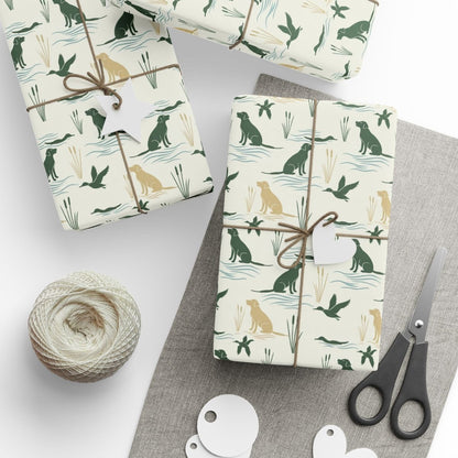 Marshland Mornings – Hunting Lab Wrapping Paper