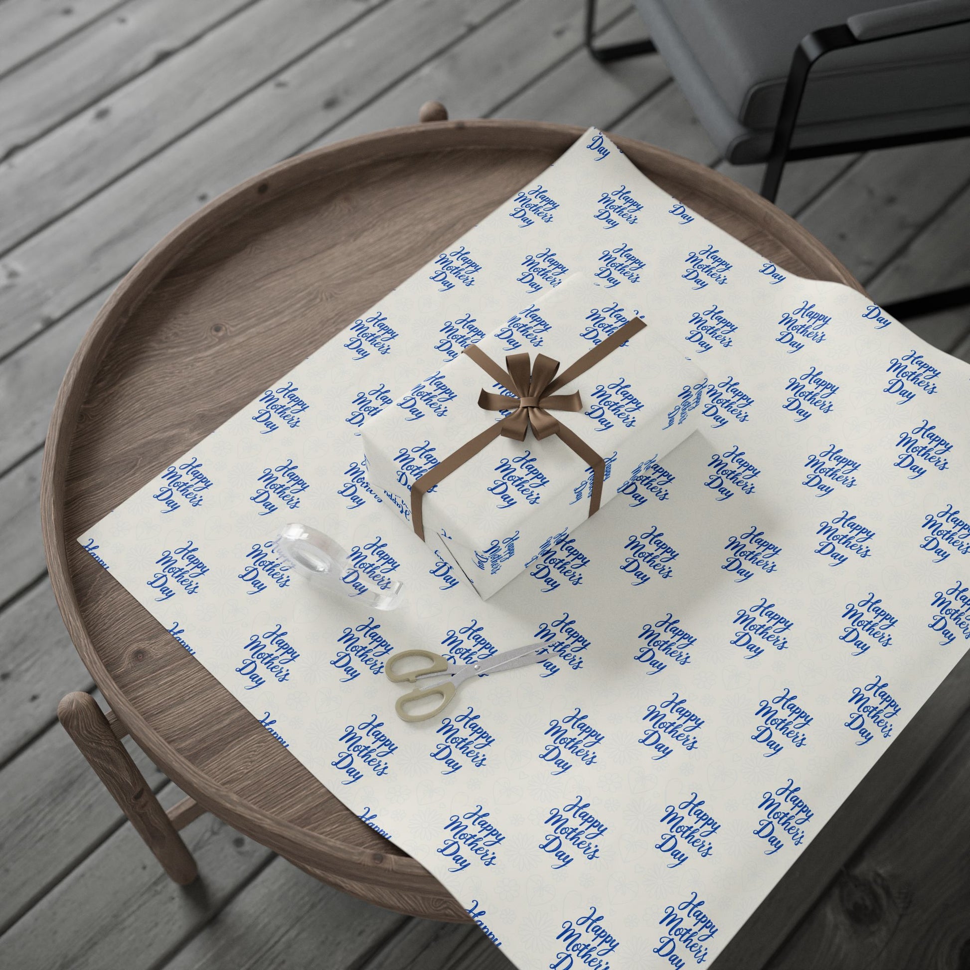 Blue Mothers Day Wrapping Papers