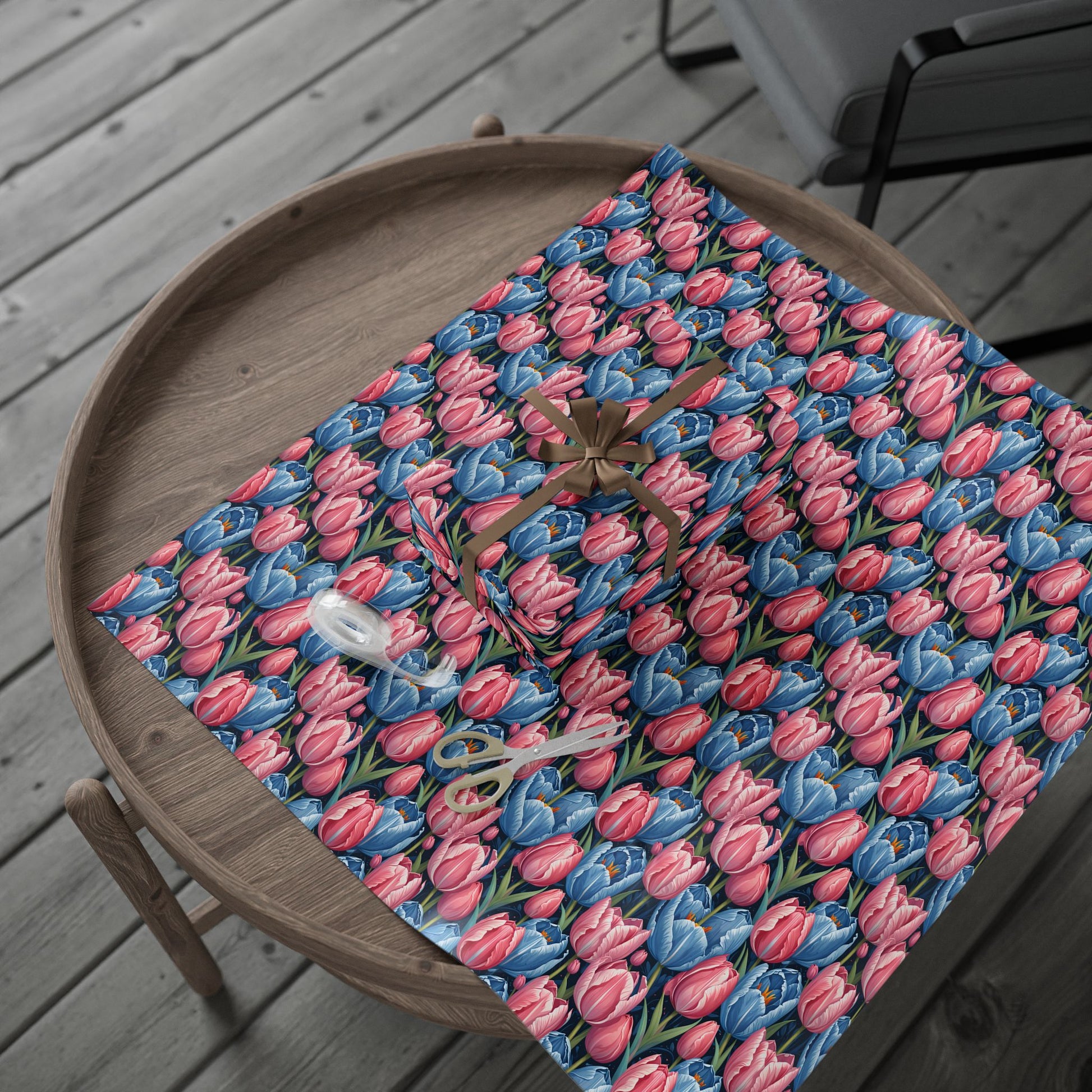 Vibrant Tulip Floral Wrapping Paper