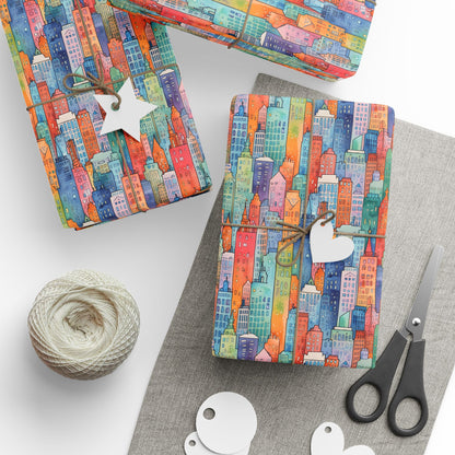 Abstract Cityscape Wrapping Papers