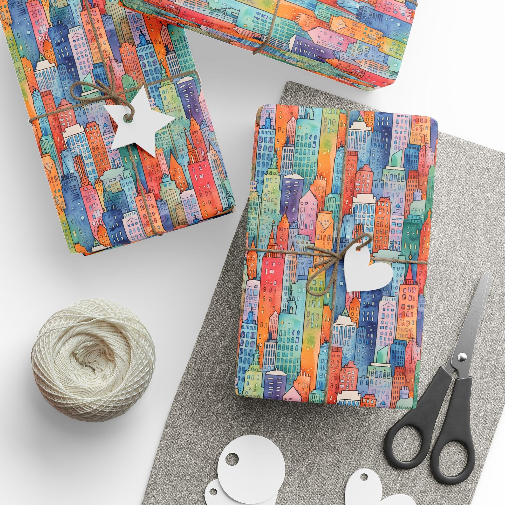 Abstract Cityscape Wrapping Papers