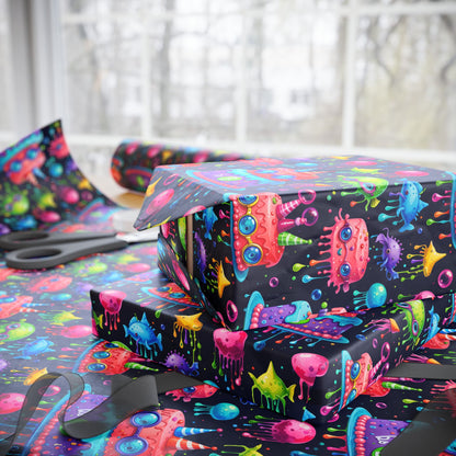 Colorful Martian Party Wrapping Paper