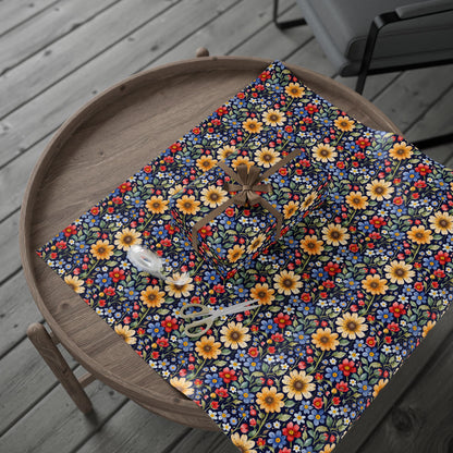 Colorful Floral on Black Background