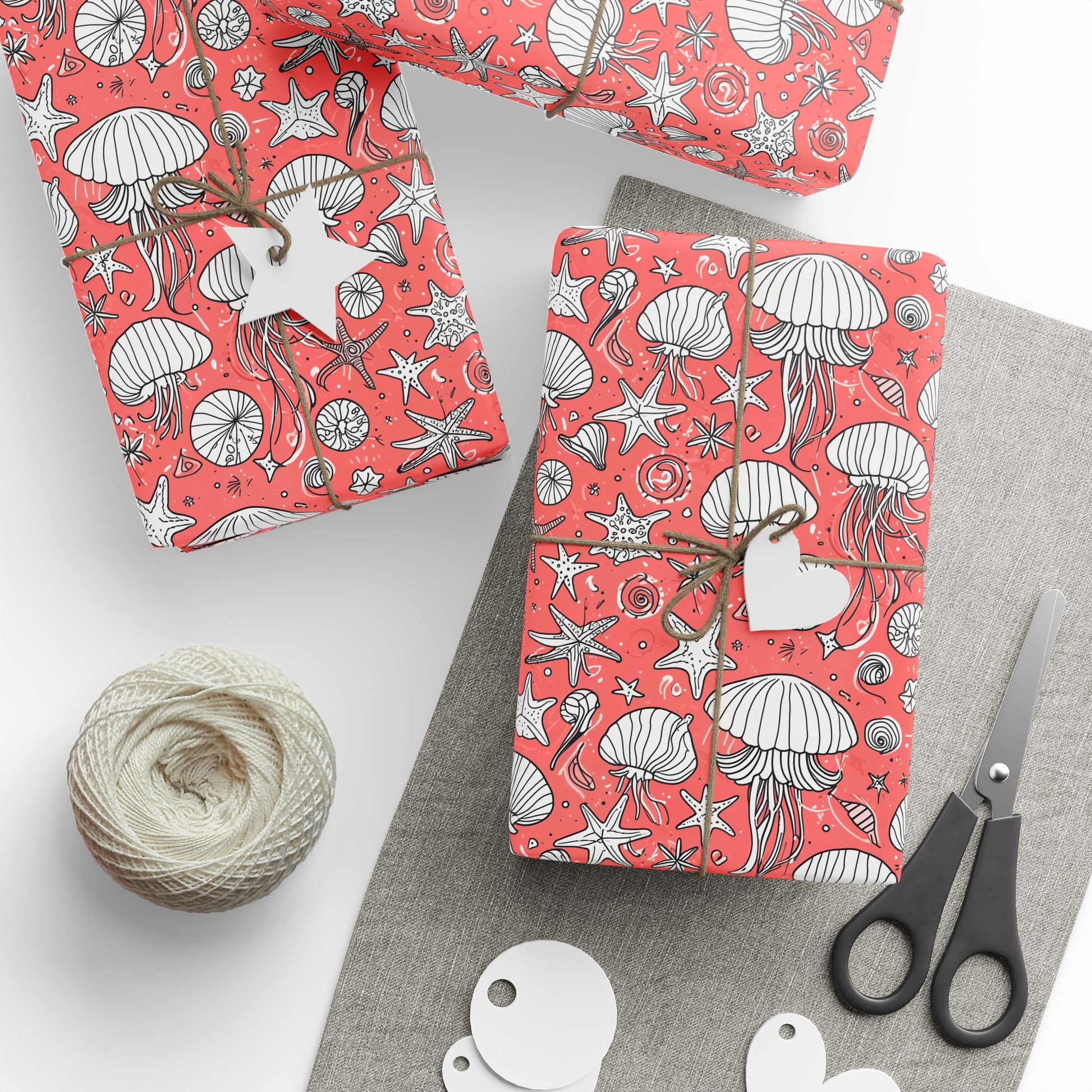 Wrapping Papers - Drift & Flow – Artistic Jellyfish Gift Wrap