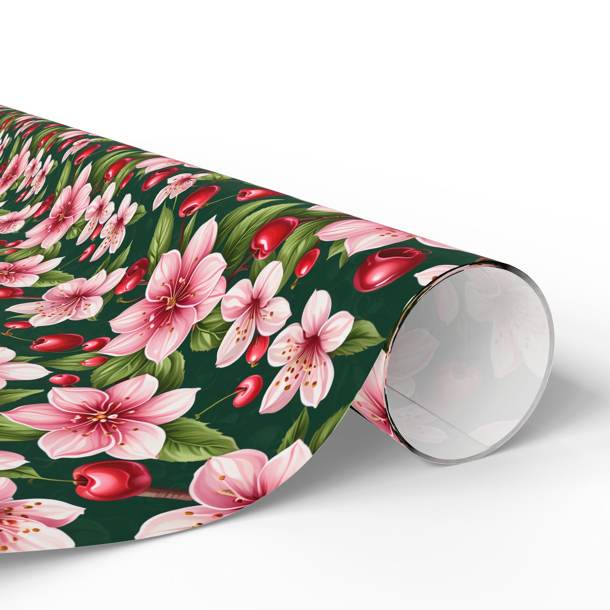 Wrapping Paper: Pink Cherry Floral Design