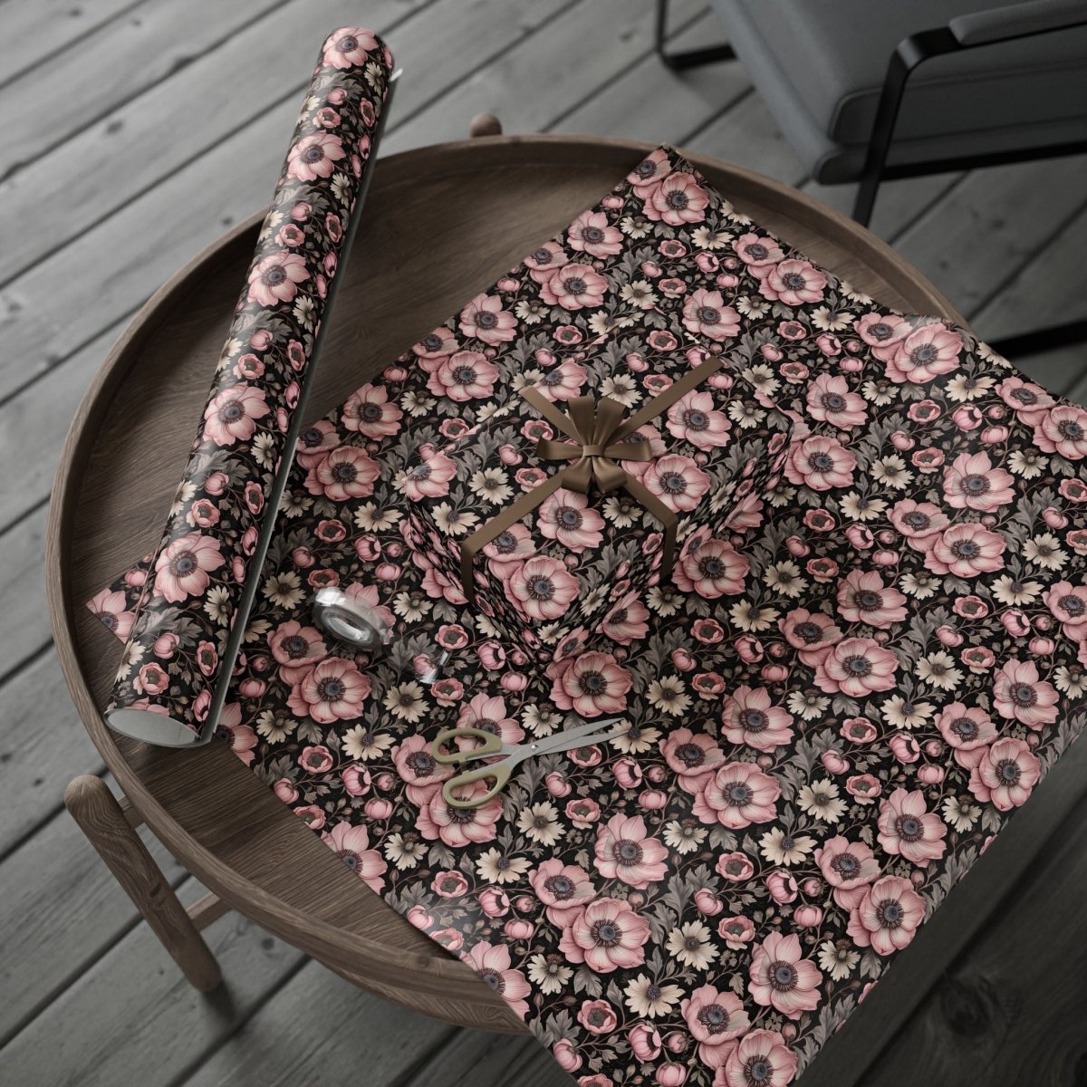Elegant Pink Floral Wrapping Paper