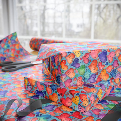 Vibrant Love Wrapping Paper - Colorful Gift Wrap