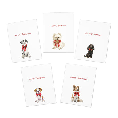 Funny Christmas (Dogs - Set 3) Greeting Card Pack | Set of 5 Holiday Cards | Cute & Cheeky Christmas Cards