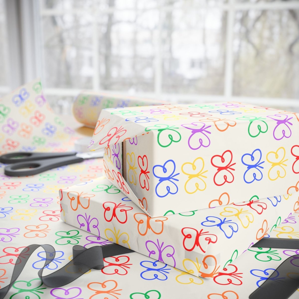 Colorful Butterfly Wrapping Paper