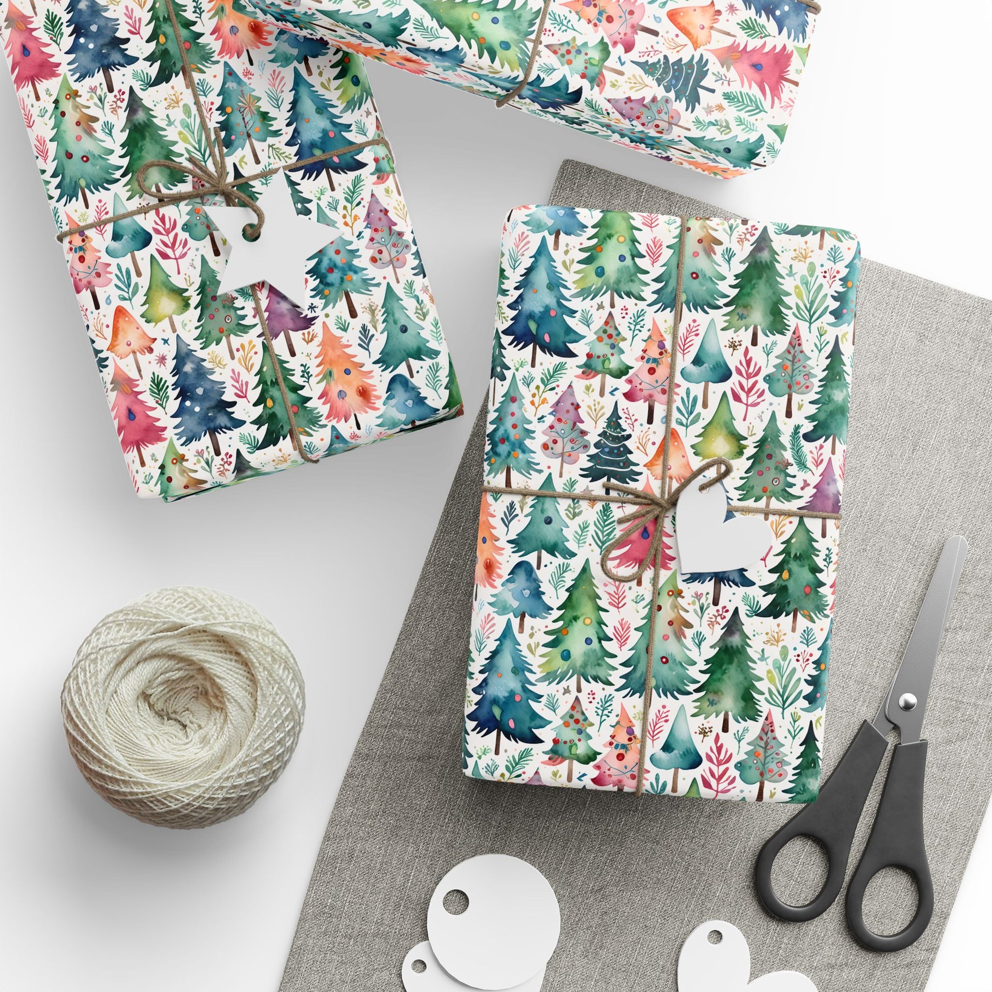 Wrapping Papers - Colorful Christmas Trees