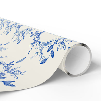 Elegant Floral Mazel Tov Bat Mitzvah Wrapping Paper