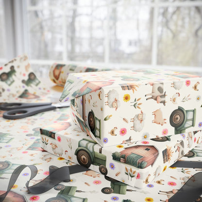 Cute Barnyard Gift Wrap