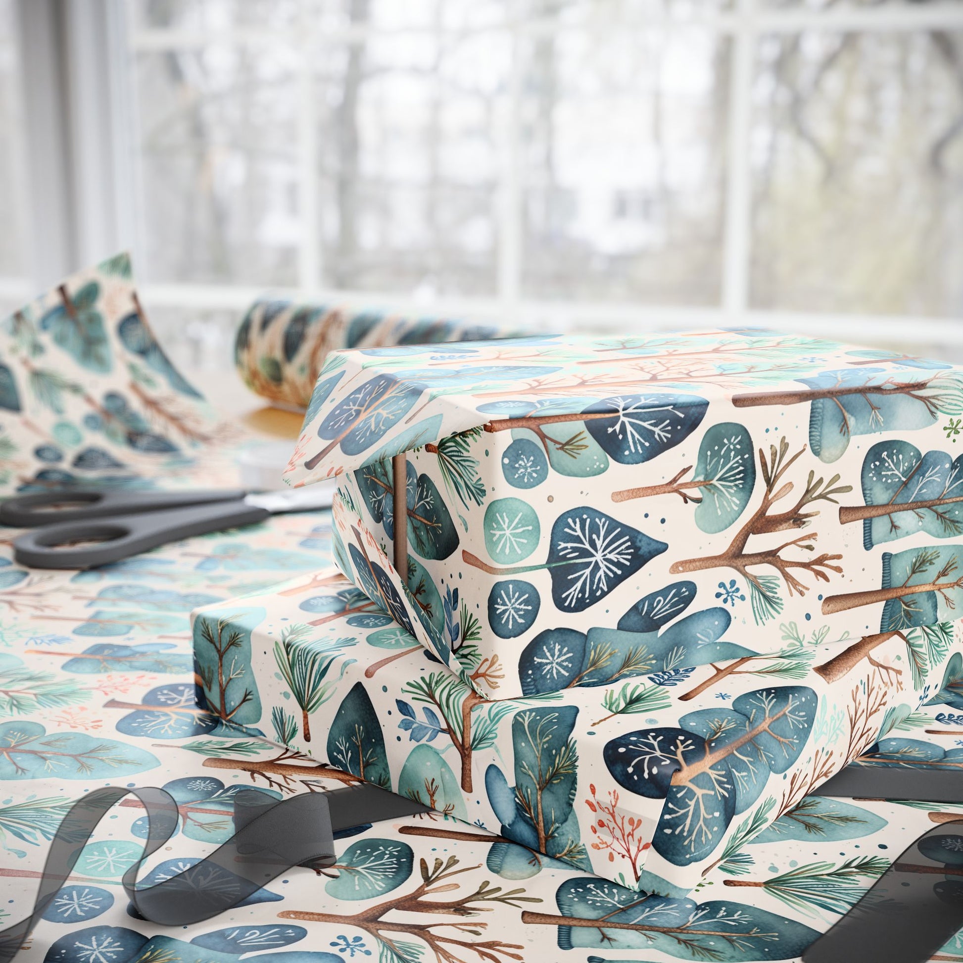 Abstract Tree Pattern Gift Wrap