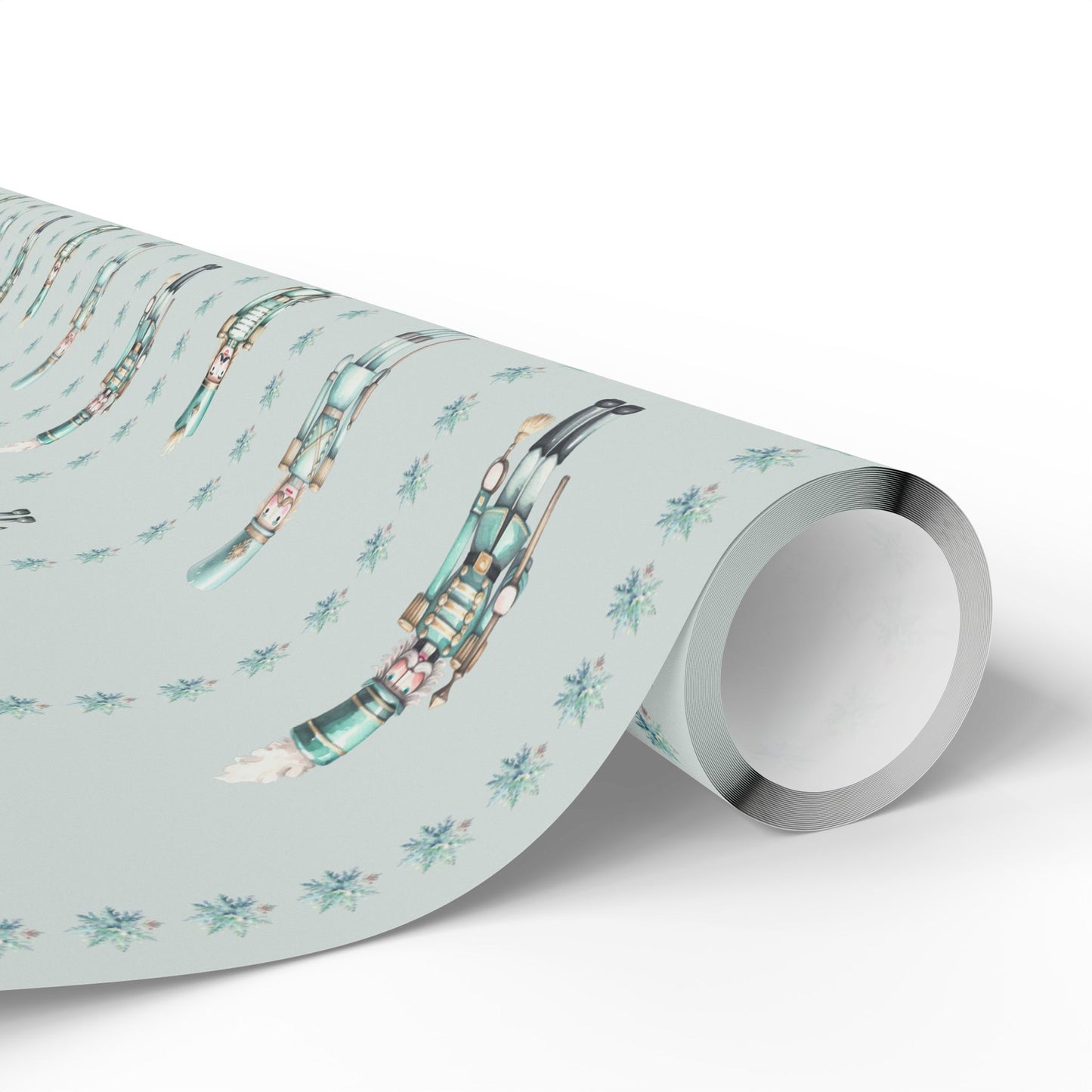 Frosted Regiment – Mint Nutcracker Wrapping Paper