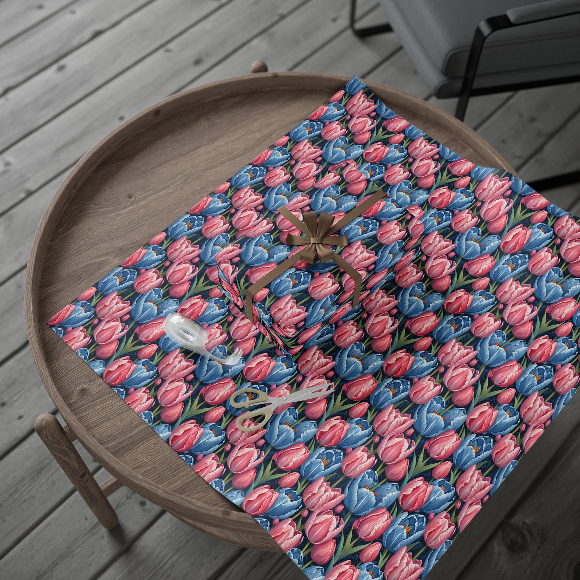 Vibrant Tulip Floral Wrapping Paper