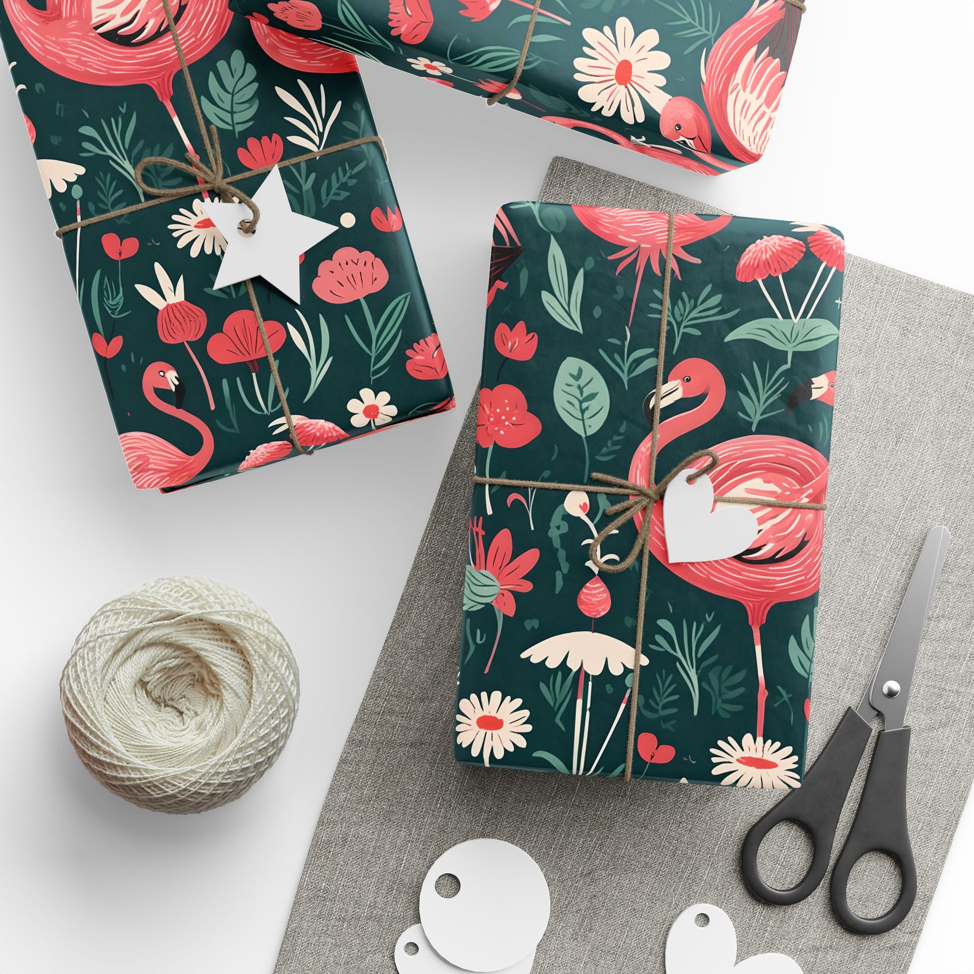 Abstract Alice in Wonderland Flamingo Gift Wrap